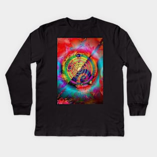 Fractal Psychedelic Artwork Kids Long Sleeve T-Shirt